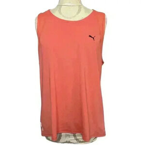 Puma Women Size L Pink Tank Top Georgia Peach Salmon dryCELL Running NEW